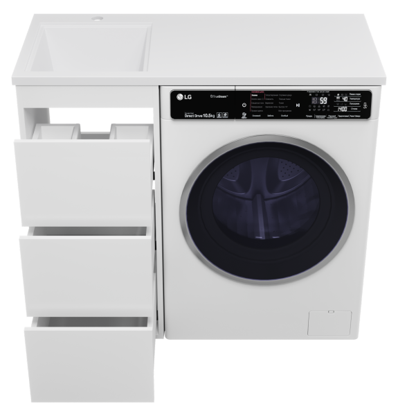 Тумба под стиральную машину Brevita Grafit 40 GRA-01040-023Я