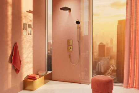 Переключатель потоков на 3 положения Hansgrohe ShowerSelect Comfort Е 15573140 шлифованная бронза