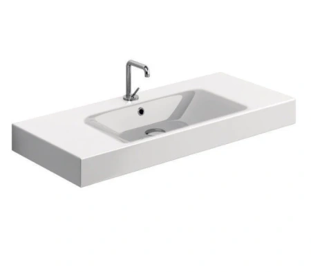 Раковина подвесная (100х45) Kerasan Cento 355001*1 белая