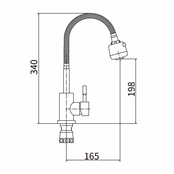 Смеситель для кухни FASHUN A54509 Смеситель для кухни FASHUN A54509