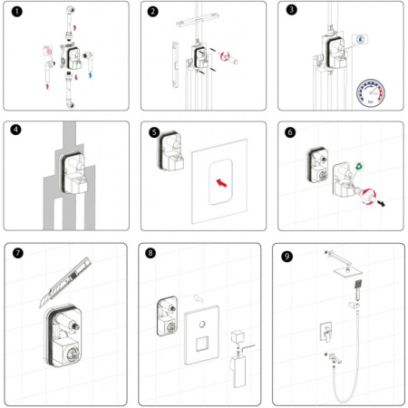 Душевая система встроенная Timo Selene SX-3069/03SM черный