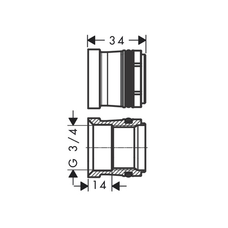 Переходник Hansgrohe 02026000