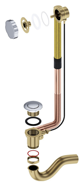 Слив перелив для ванны полуавтомат Timo 8003/00