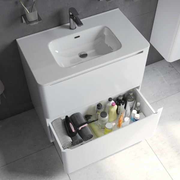 Тумба с раковиной Iddis  Edifice белая,  80 см (EDI80WFi95K)