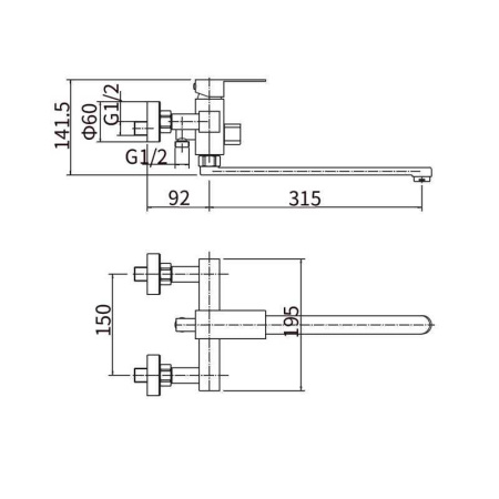 Смеситель для ванны FASHUN A52202-7