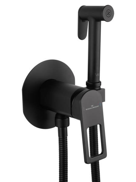 Смеситель с гигиеническим душем встраиваемый WONZON & WOGHAND FRAME, черный матовый WW-88829010-MB Смеситель с гигиеническим душем встраиваемый WONZON & WOGHAND FRAME, черный матовый WW-88829010-MB