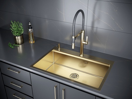 Кухонная мойка Paulmark  Vast-PRO PM707551-BG брашированное золото