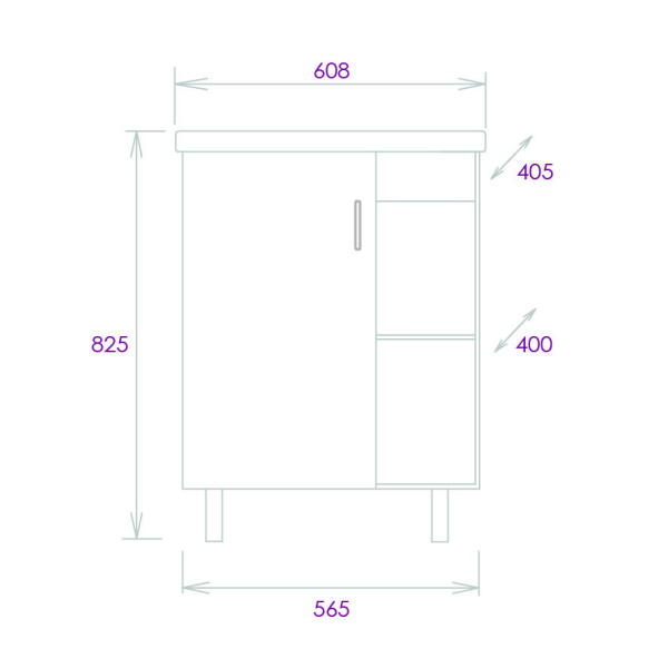 Тумба под раковину напольная Onika Тимбер 60 106115