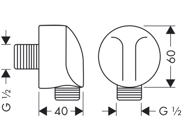 Шланговое соединение Hansgrohe Fixfit 27454000 Шланговое соединение Hansgrohe Fixfit 27454000