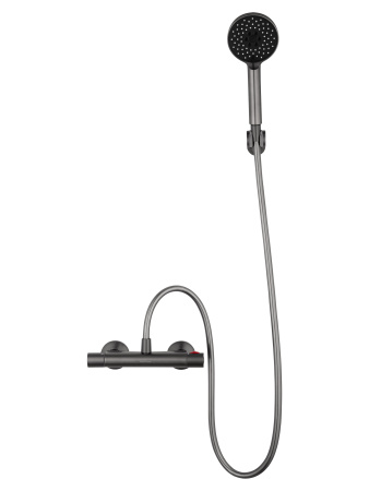 Смеситель для душа с термостатом WONZON & WOGHAND INN 5, темный графит WW-B1005-A-BGG