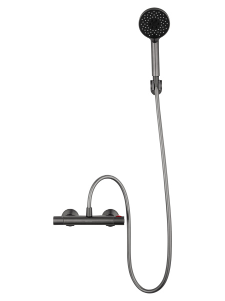 Смеситель для душа с термостатом WONZON & WOGHAND INN 5, темный графит WW-B1005-A-BGG