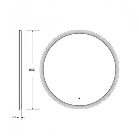 Зеркало (80х80) Cezares CZR-SPC-ECO-800-LED-TCH