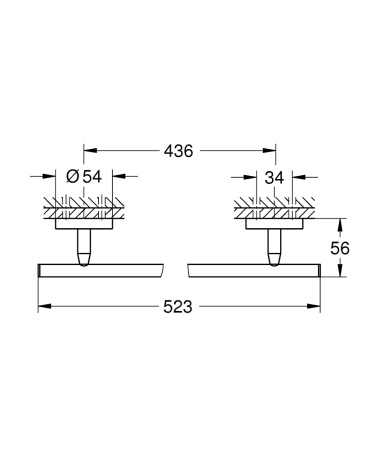 Держатель для полотенца Grohe BauCosmopolitan 40459 001 (40459001)
