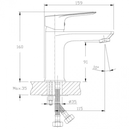 Смеситель для раковины Rossinka RS27 (RS27-11)