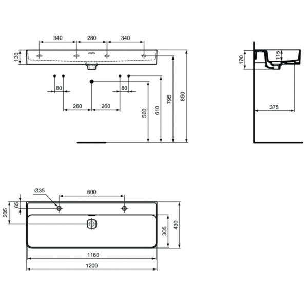 Раковина подвесная Ideal Standard Strada II 120 T359501