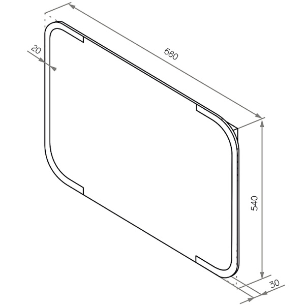 Зеркало подсветкой (68x53,5) Continent Форте Люкс ЗЛП160