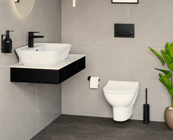 Подвесной унитаз безободковый Vitra Zentrum 5795B003-6077, с сиденьем микролифт