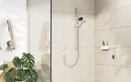 Смеситель для душа встраиваемый Hansgrohe DuoTurn E 75617700 белый матовый