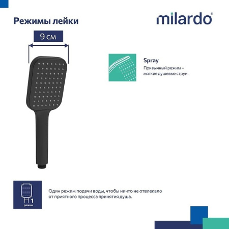 Ручной душ Milardo Ideal Spa 1F ILS1FBSM18