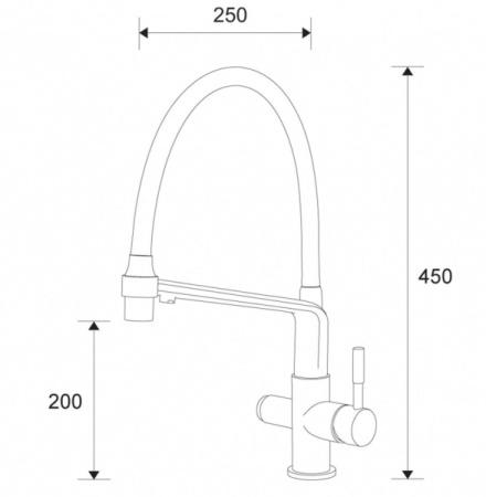Смеситель для кухни с подключением к фильтру Zorg ZR 343-8 YF