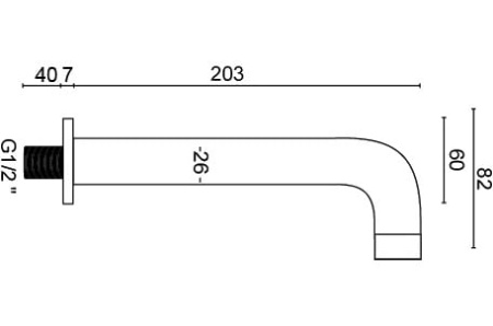 Излив в ванну RGW SP-148 21140948-01