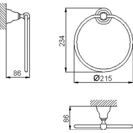 Полотенцедержатель кольцевой Huber Croisette 4018.01H.DO