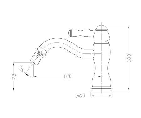 Смеситель для биде Bronze de Luxe Tiffany 1902CR