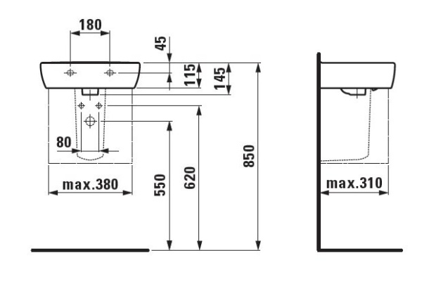 Полупостамент Laufen Pro 8.1995.2.000.000.1