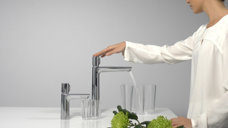 Смеситель для раковины без донного клапана Hansgrohe Talis Select E 71751000 хром