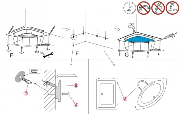 Усиленная рама для ванны Riho Neo 150 2YNNE3086