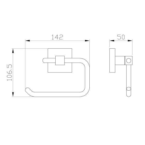 Держатель для туалетной бумаги без крышки WONZON & WOGHAND POLO, брашированный никель WW-8916-BN