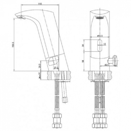 Смеситель для раковины KAISER Sensor (38011)