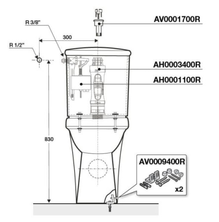 Чаша для унитаза-компакта Roca Civic 342927000