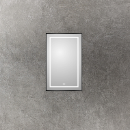 Зеркало (50х80) BelBagno Kraft SPC-KRAFT-500-800-LED-TCH-WARM-NERO с подсветкой