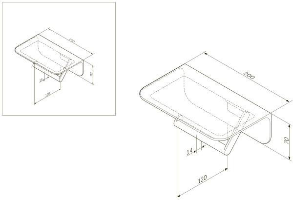Держатель для туалетной бумаги с полкой Am.Pm Sensation A30341500