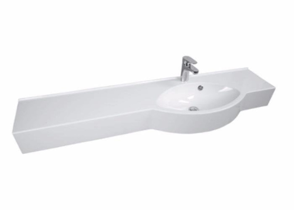 Раковина Aquaton Hotel D 151 правая белая 1A710331PI01R