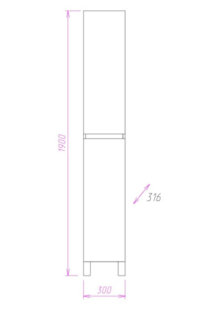 Пенал напольный Onika Элита 30 403039