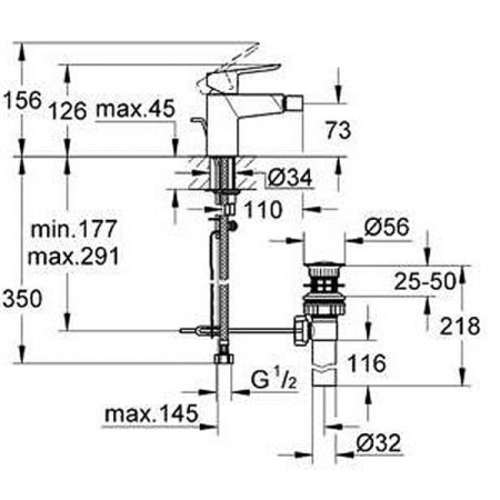 Смеситель для биде Grohe BauFlow 23157 000 (23157000)