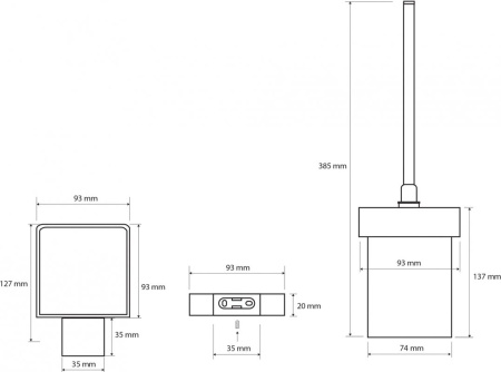 Ёршик подвесной Bemeta Via 135013012