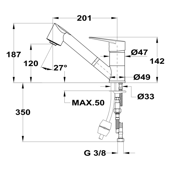 Смеситель для кухни Teka IN 978 469781200
