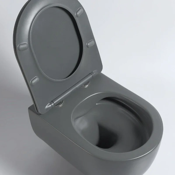 Унитаз подвесной Vincea Evo VT1-34SMA безободковый, антрацит