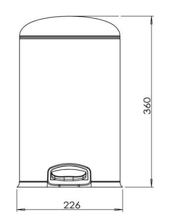 Мусорное ведро с микролифтом 8 л JAVA S-885-8R