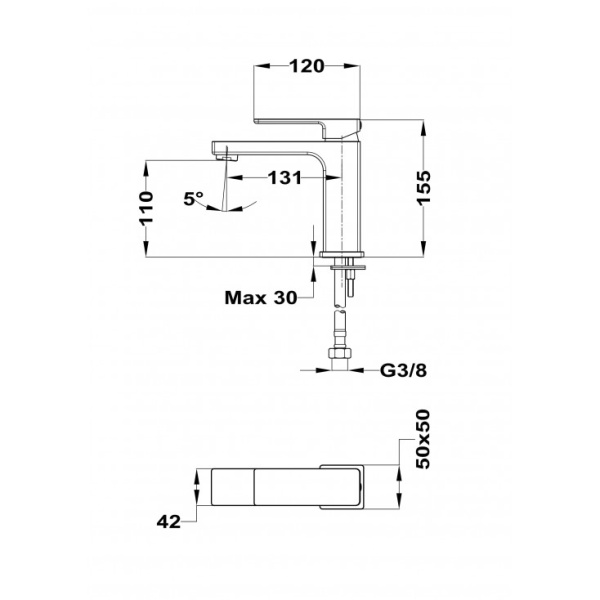 Смеситель для раковины Teka Soller 853461250  хром