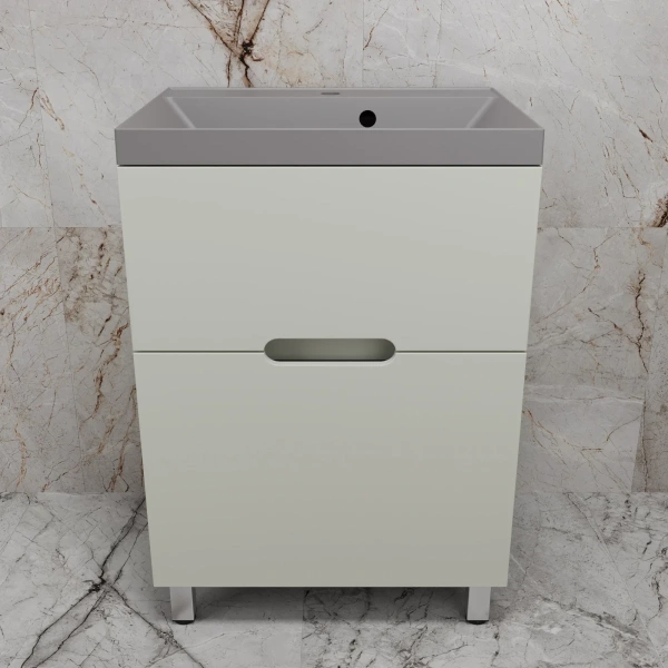 Тумба напольная без раковины 60 см Style Line Матис ЛС-00002432 оливковый матовый