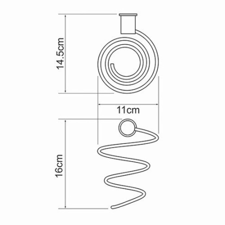 Держатель фена WasserKraft K-1080NICKEL