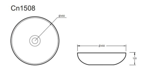 Раковина накладная (45х45) Ceramica Nova Access CN1508