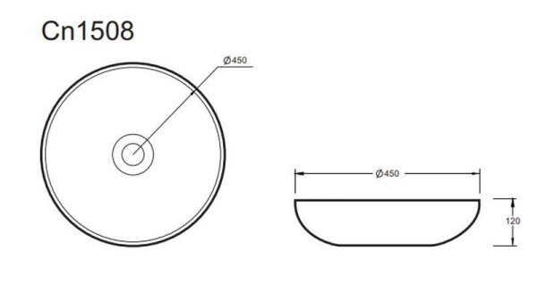 Раковина накладная (45х45) Ceramica Nova Access CN1508