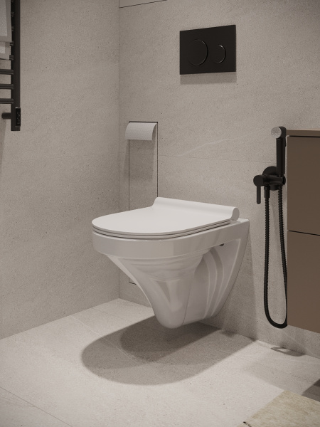 Унитаз подвесной безободковый Agger AT06100 сиденье с микролифтом