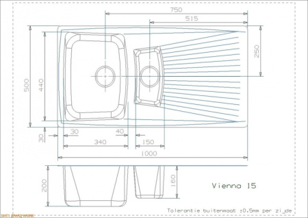 Мойка Reginox Vienna R15 (1000х500) Croma реверсивная R32829