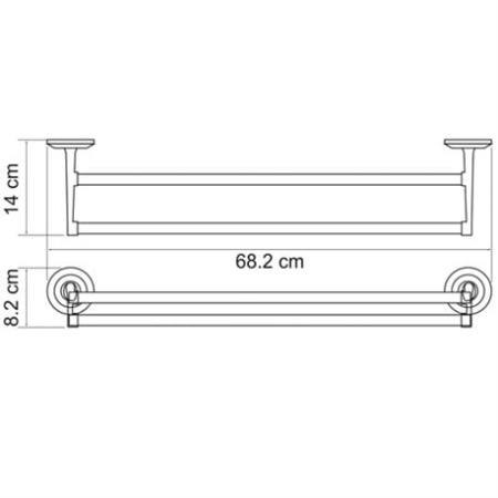 Держатель полотенец двойной WasserKRAFT Rhein K-6240
